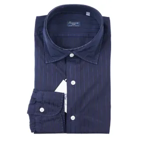 Finamore Satin Stripe Cotton Shirt