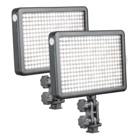 2-Pack Portable LED308D Photography Panel Lighting Kit - CLEARANCE