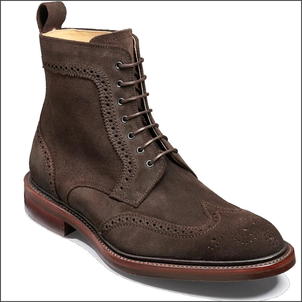 Barker Calder Chocolate Burnish Suede Chukka Boot/