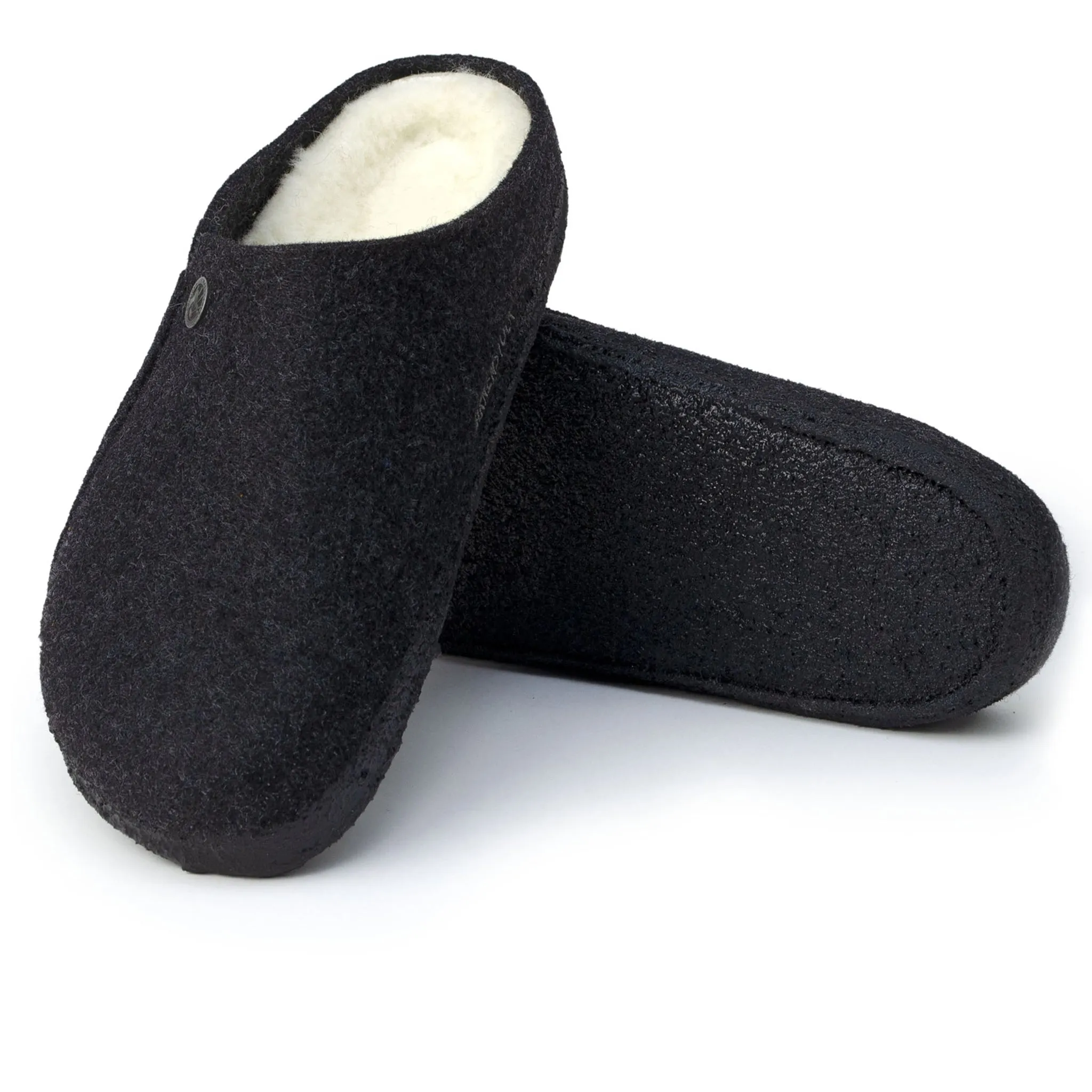 BIRKENSTOCK Zermatt Wool Felt Shearling Clogs - Anthracite