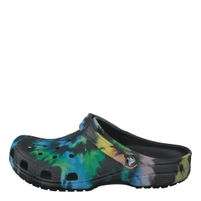 Classic Tie Dye Graphic Clog Multi Black/black