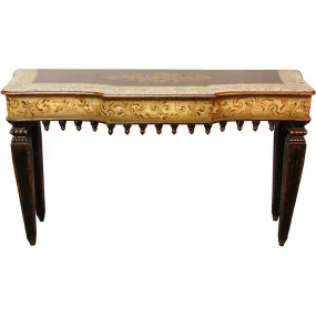 Conquistador Scroll Painted Console Table