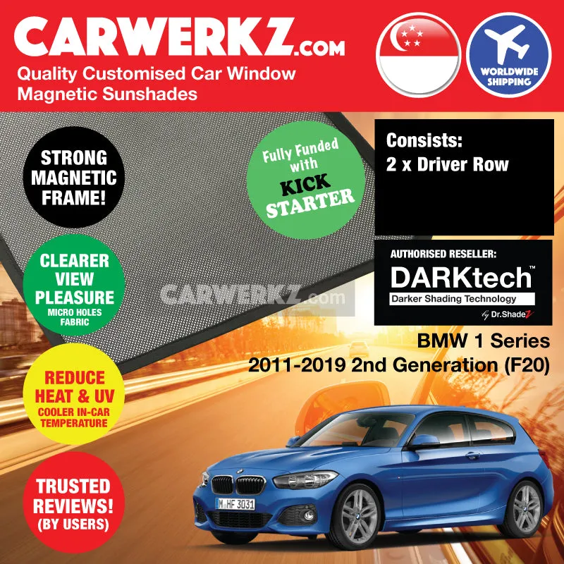 Dr Shadez DARKtech BMW 1 Series 2011-2019 2nd Generation (F20) Germany Hatchback Customised Window Magnetic Sunshades