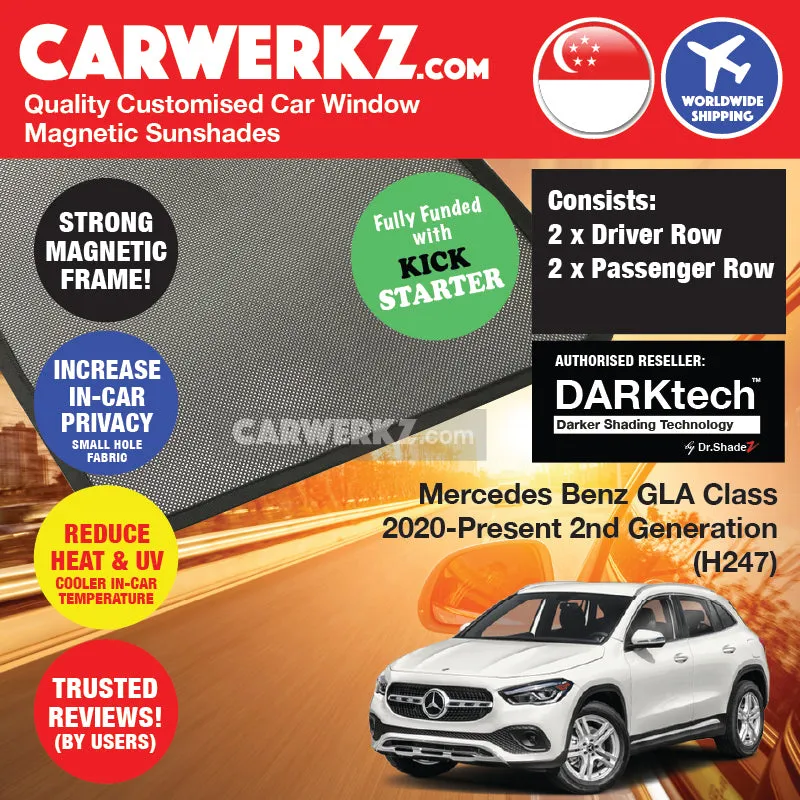 Dr Shadez DARKtech Mercedes Benz GLA Class 2019-Current 2nd Generation (H247) Germany SUV Customised Window Magnetic Sunshades