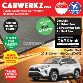 Dr Shadez DARKtech Toyota RAV4 2018-Current 5th Generation (XA50) Japan SUV Customised Car Window Magnetic Sunshades