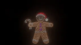 Gingerbread animation - 400 drones