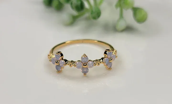 Lavender Floral Ring