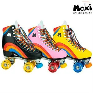 Moxi Rainbow Roller Skates - Bubblegum Pink