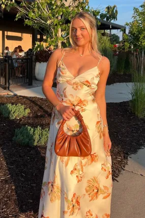 Palma Cream Floral Maxi Dress