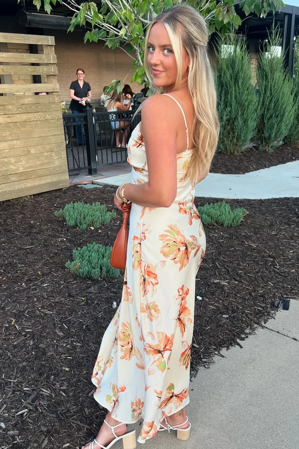 Palma Cream Floral Maxi Dress