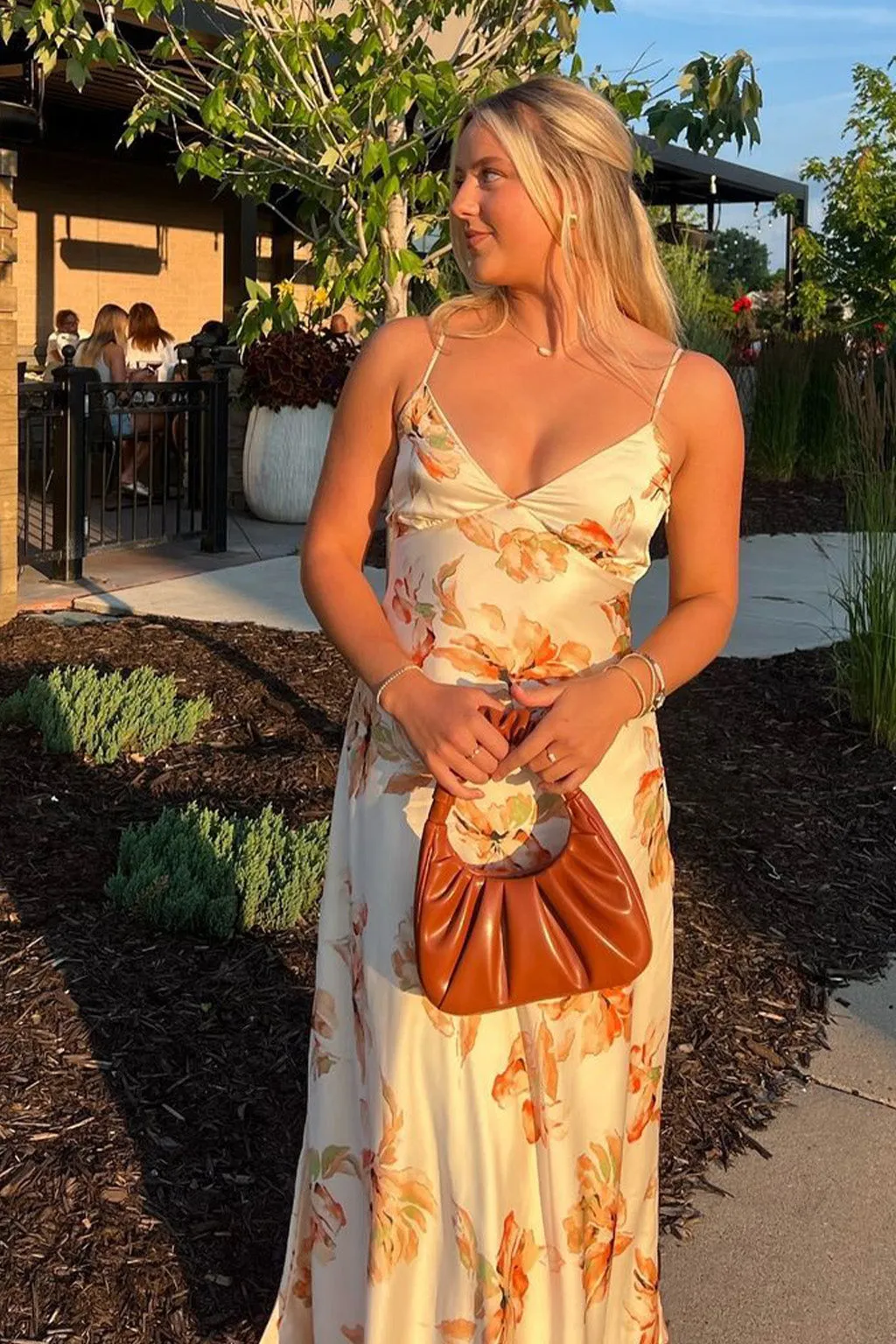 Palma Cream Floral Maxi Dress