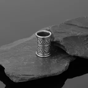 Premium Large Beard Ring, Silver