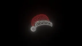 Santa hat animation - 200 drones