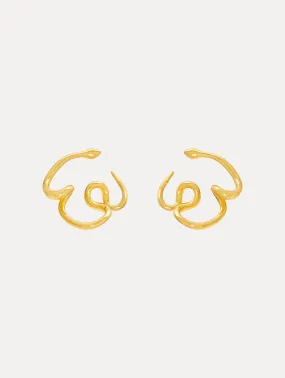 Snake Hoop Earrings