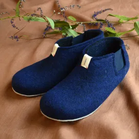 Yves Slipper Boot - Wool Felt - Navy (37) *Last One!